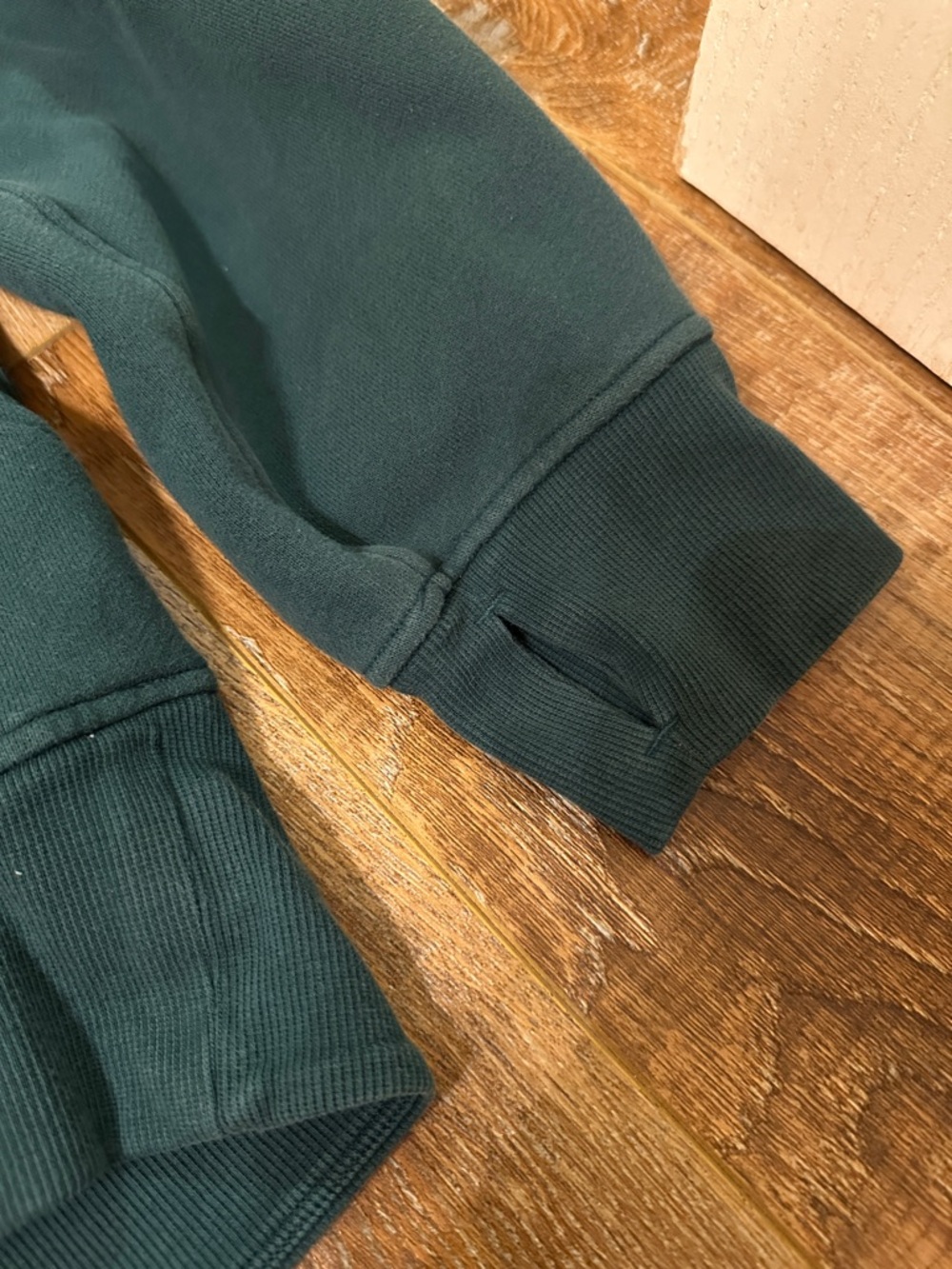 Lululemon Forest Green Zip Pullover thick sweatshirt size M/L mock neck women’s - Picture 3 of 7